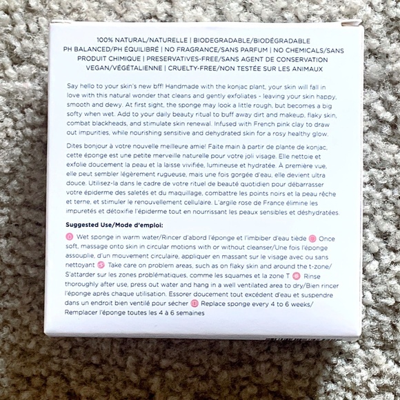 Wyld Konjac Facial Cleansing Sponge Pink Clay NEW - Picture 3 of 3